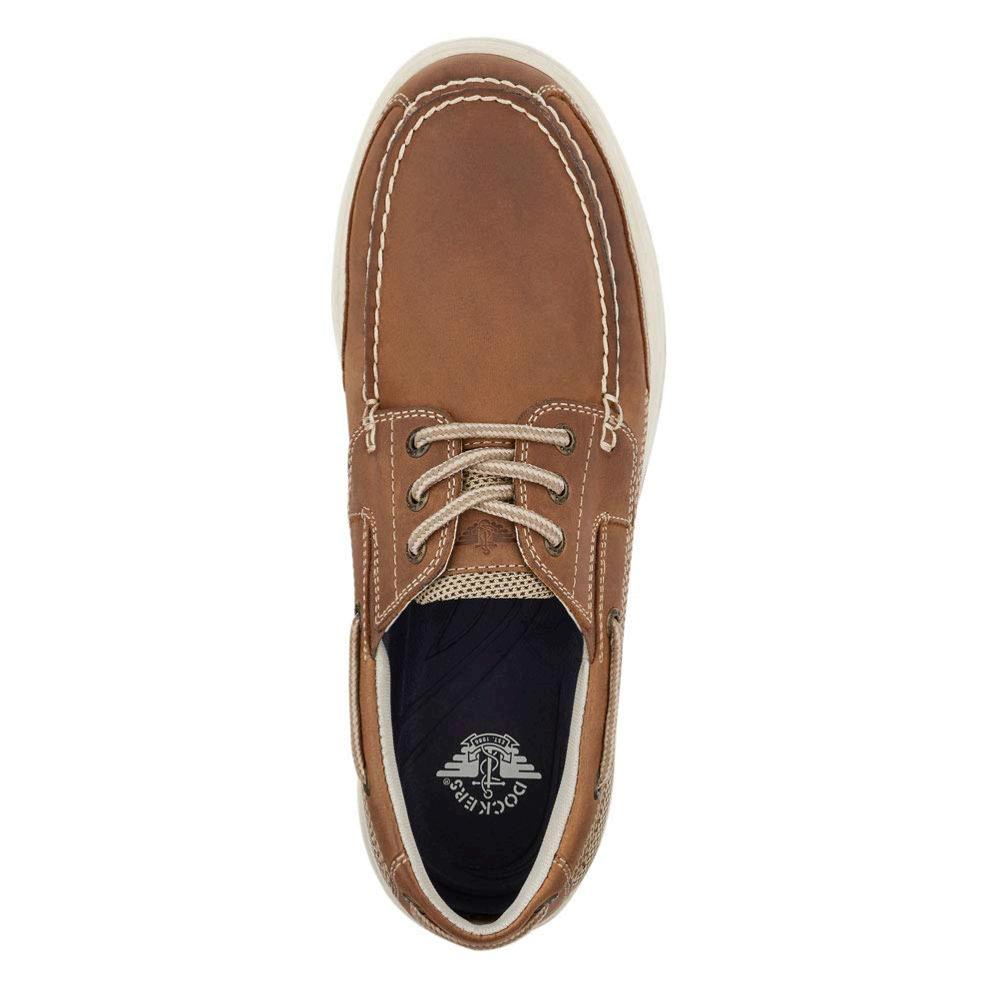 dockers mens beacon leather casual classic boat shoe with neverwet