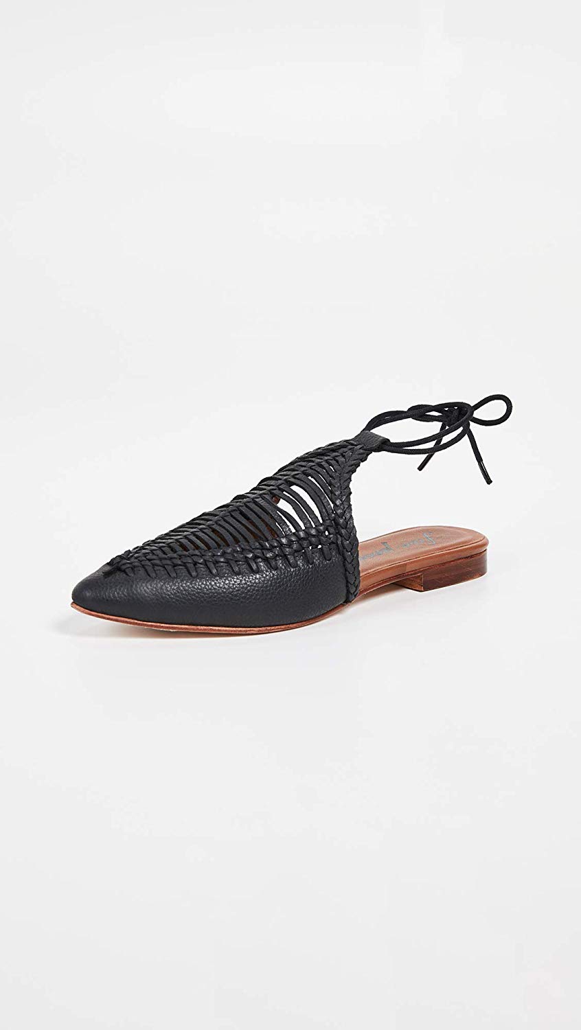 flat mules with ankle strap