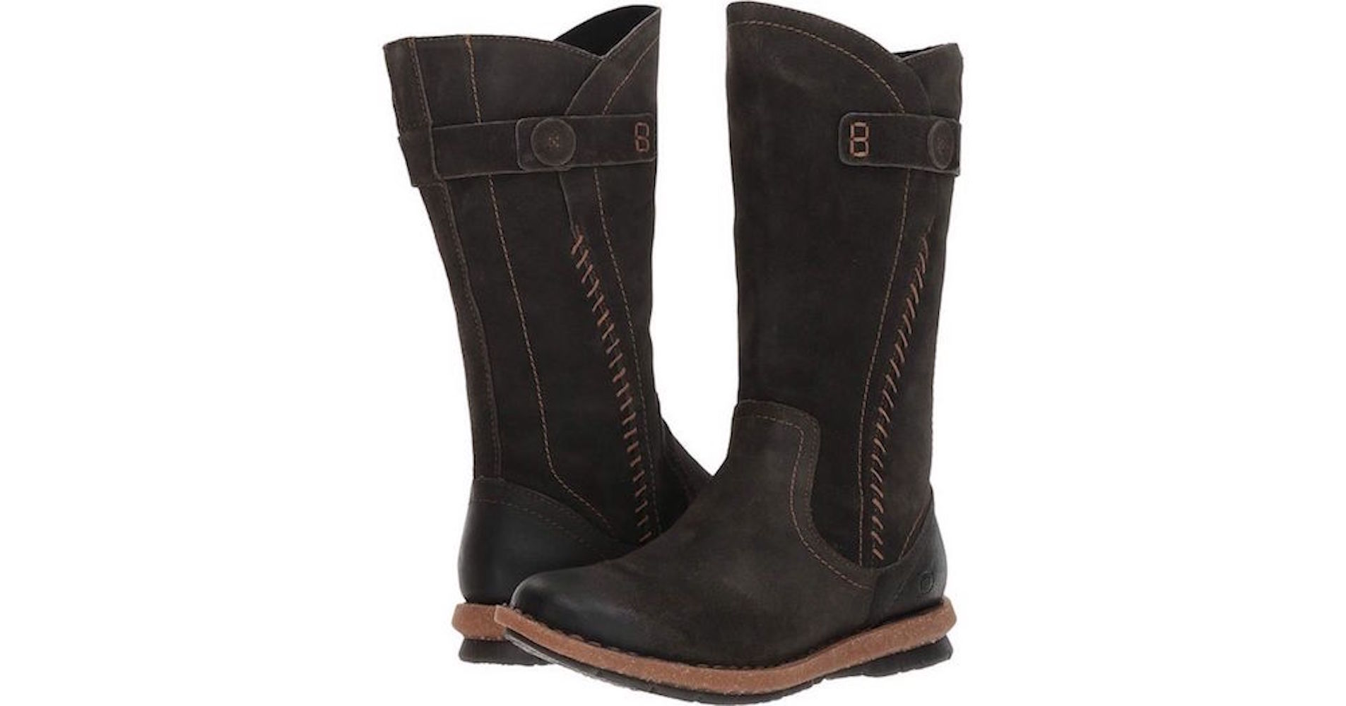 Born Womens Tonic Leather Closed Toe Mid-Calf Fashion Boots, Dark Grey ...