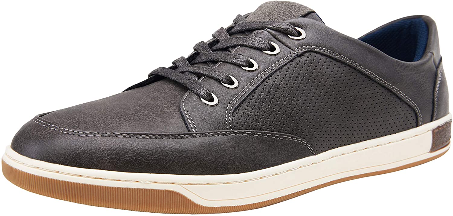 JOUSEN Men's Fashion Sneakers Memory Foam Casual Shoes for Men, Grey ...
