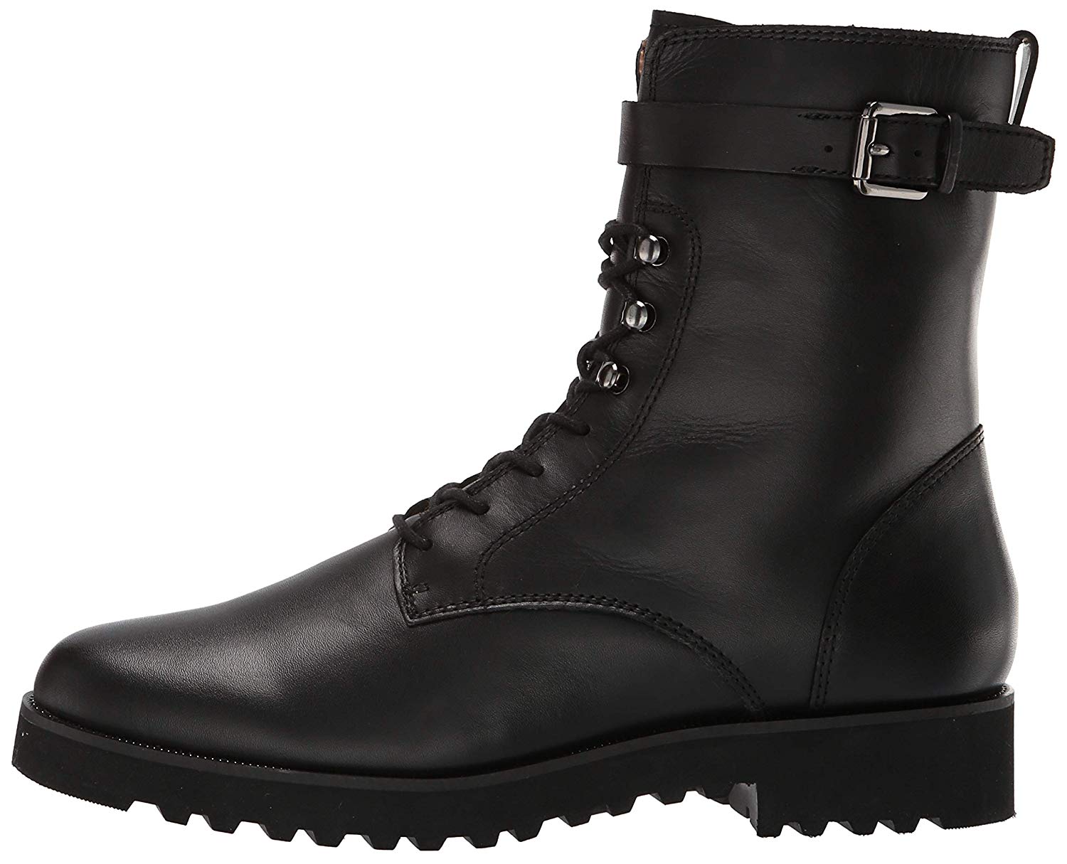 Franco Sarto Womens Canon2 Fabric Closed Toe Ankle Combat Boots, Black ...