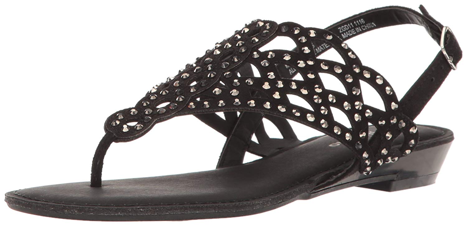 Zigi Soho Womens Mariane Open Toe Casual Strappy Sandals, Black Suede ...