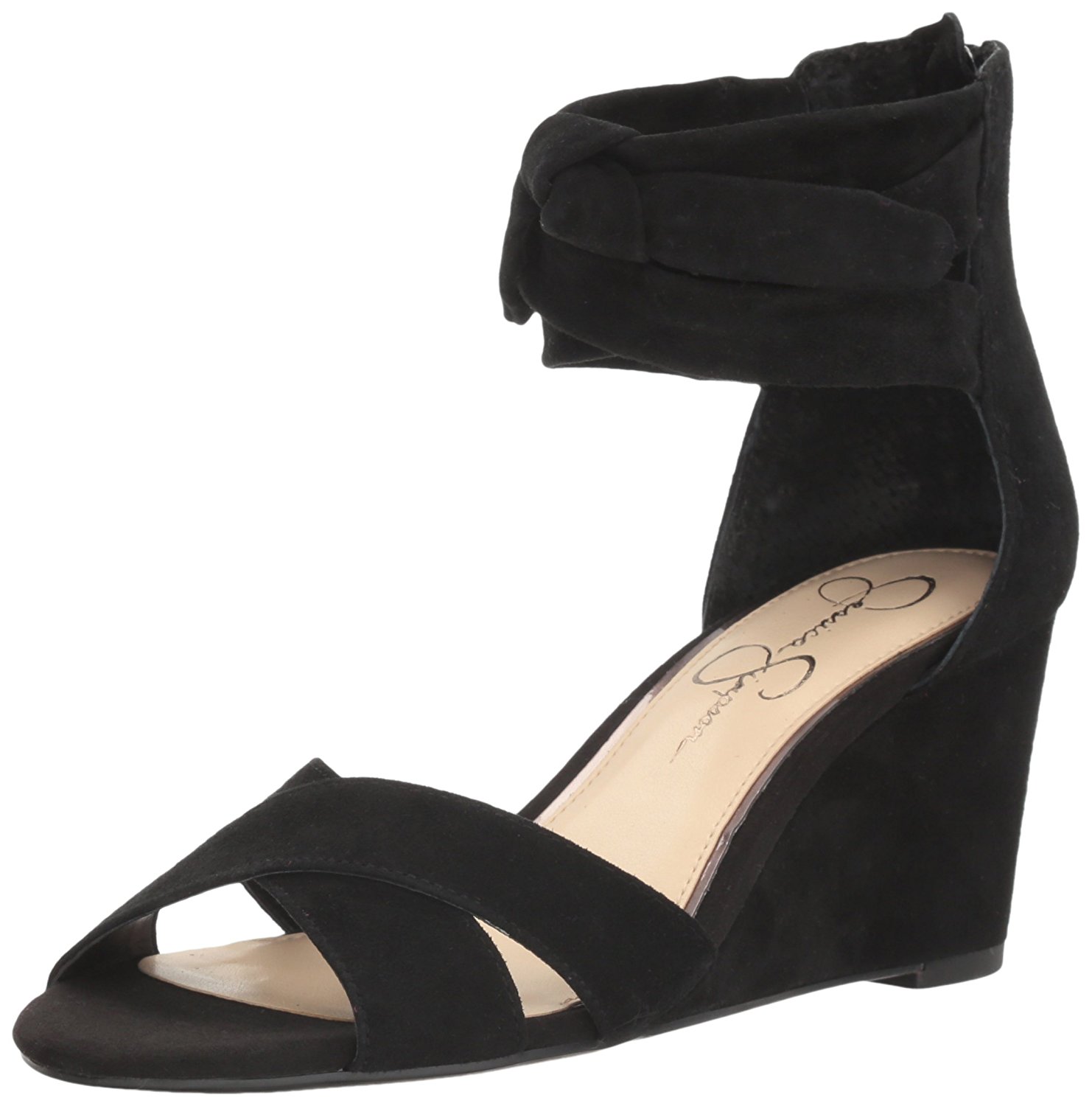 Jessica Simpson Womens Cyrena Leather Open Toe Casual Platform Black Size 65 Jessica Simpson Womens Cyrena Leather Open Toe Casual Platform Black Size 65