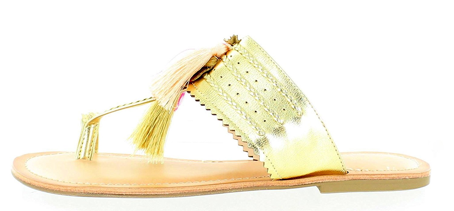 Madden Girl Womens SUMMERRR Open Toe Casual Slide Sandals, Gold Paris, Size 6.0 | eBay