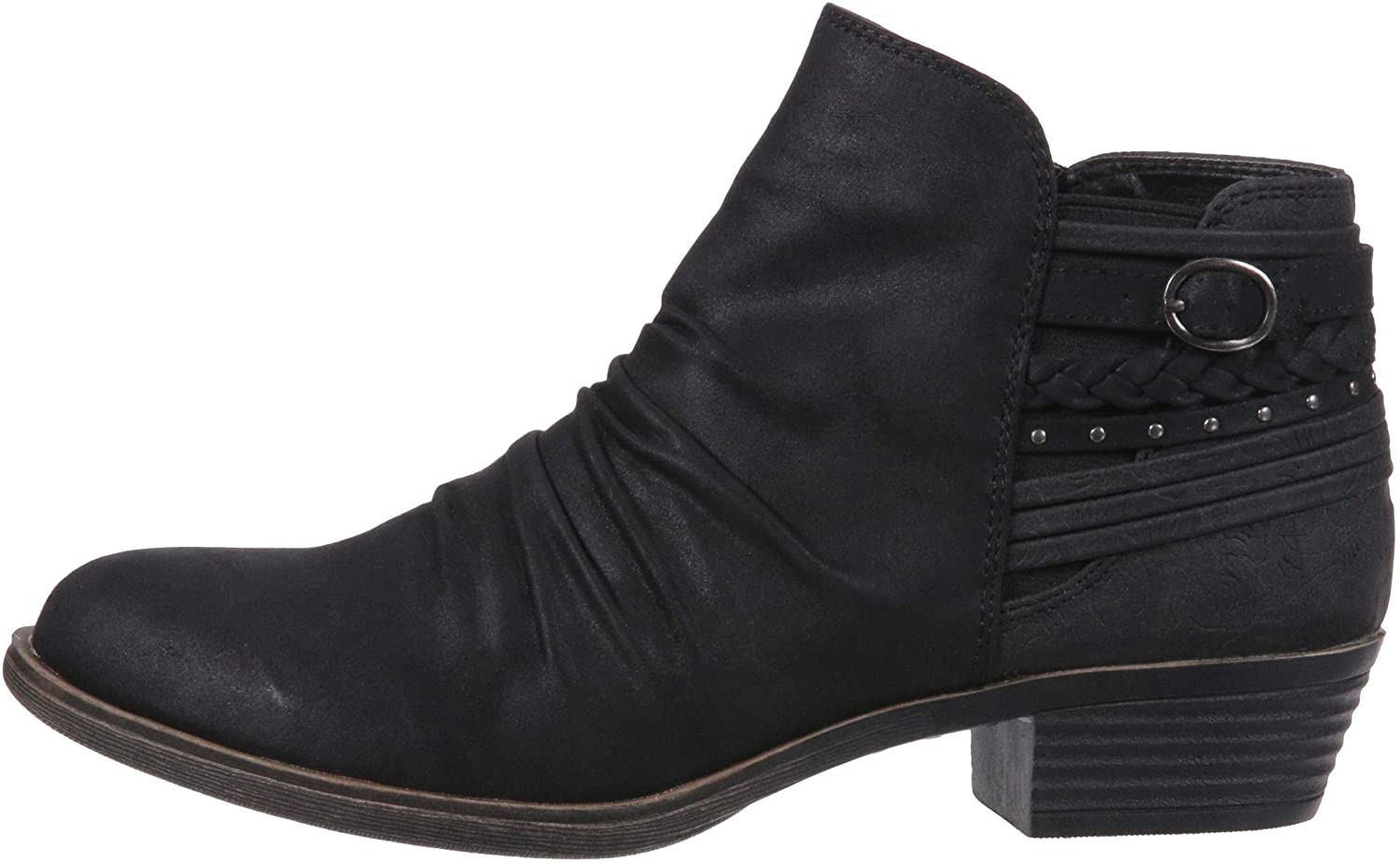 block heel slouch booties