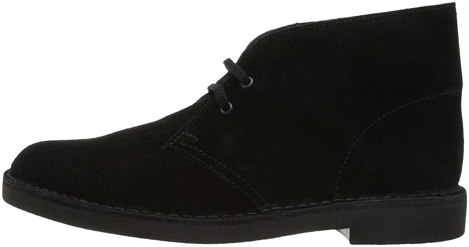 Clarks Mens Bushacre 2 Leather Round Toe Ankle Fashion, Black Suede ...