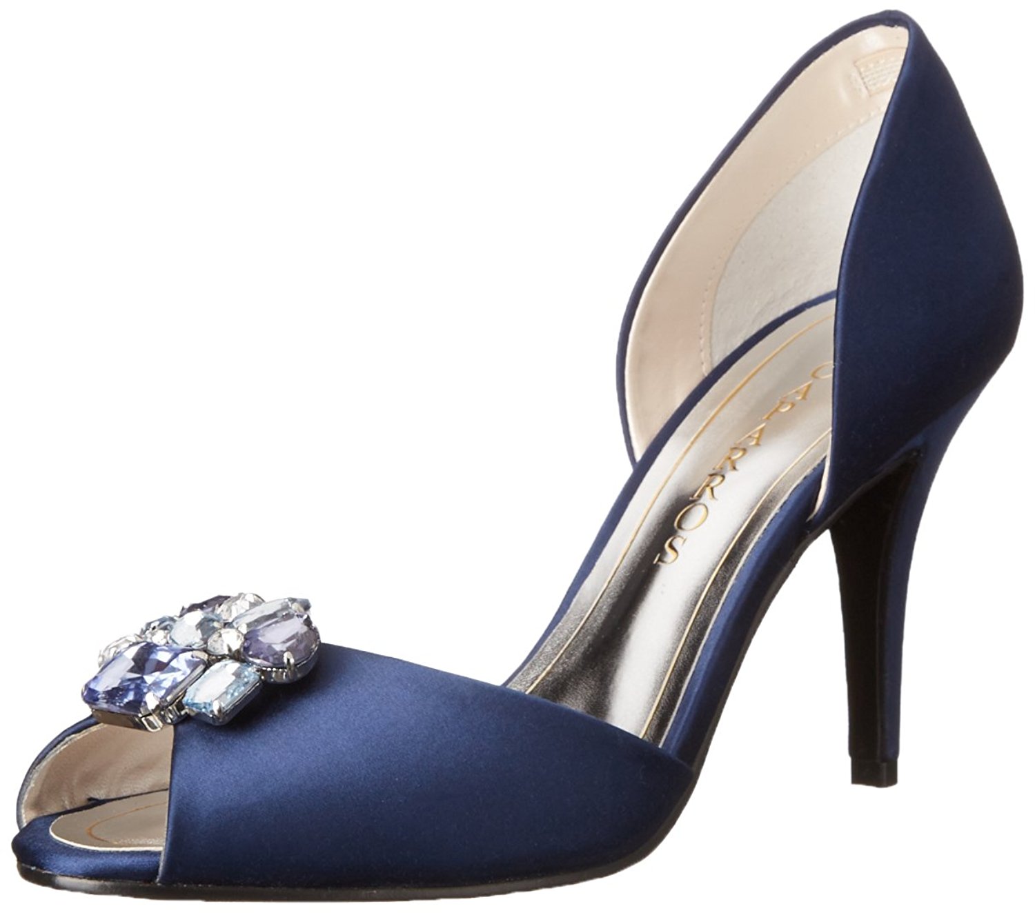 Nina Womens Crystah Peep Toe Dorsay Pumps Grape Size 7.0 Nina Womens Crystah Peep Toe Dorsay Pumps Grape Size 7.0