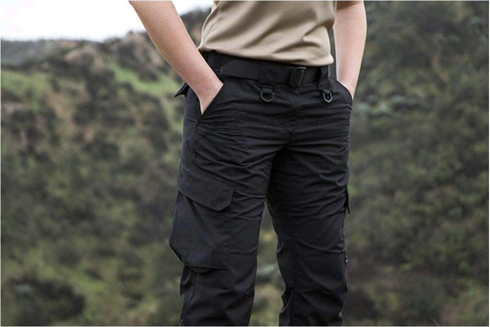 LA Police Gear Women's Operator Pant with 8 Pockets and Elastic, Black ...