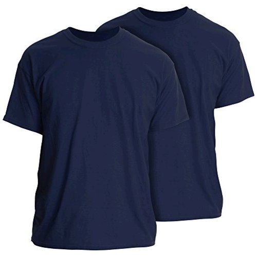 Gildan Mens G2000 Ultra Cotton Adult T Shirt 2 Pack Navy Navy