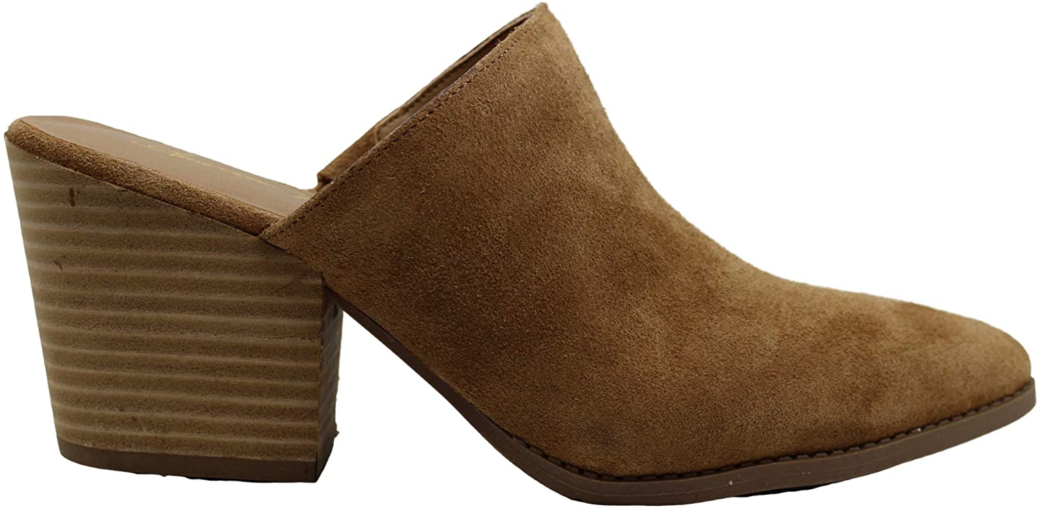 suede closed toe mules