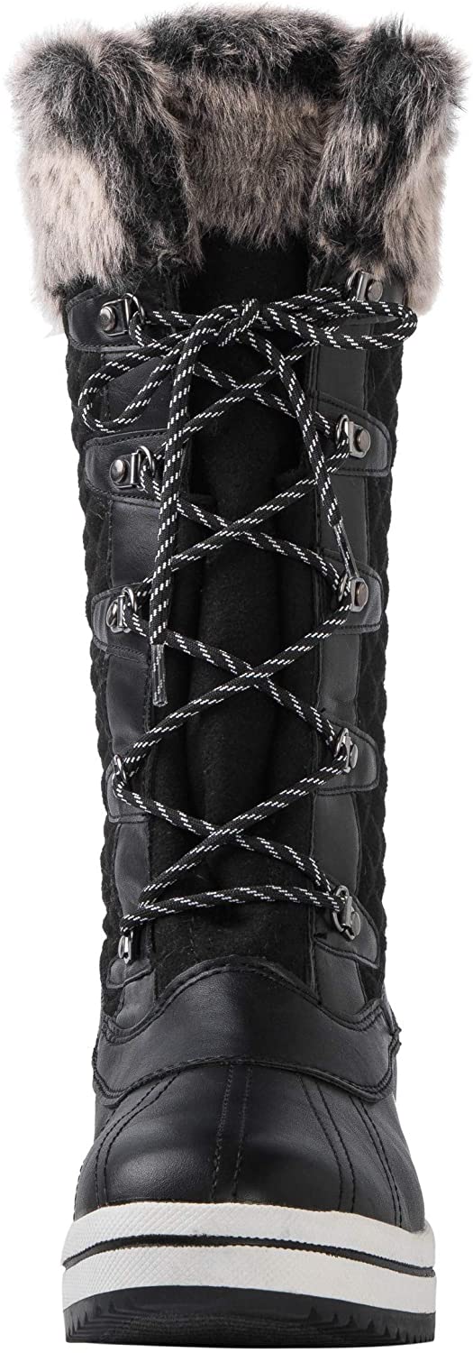 arcticshield women's waterproof memory foam fur winter snow boots