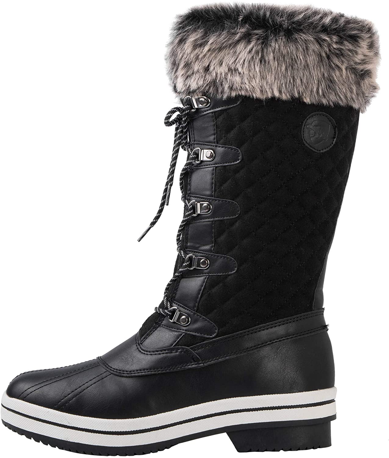arcticshield women's waterproof memory foam fur winter snow boots
