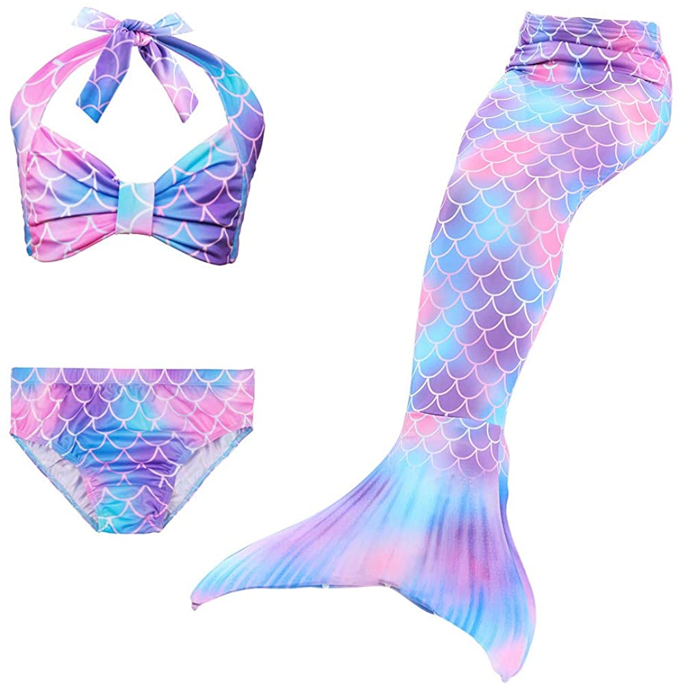 Pcs Purple Mermaid Tail For Swimming Girls Mermaid Tail Swimsuit | My ...