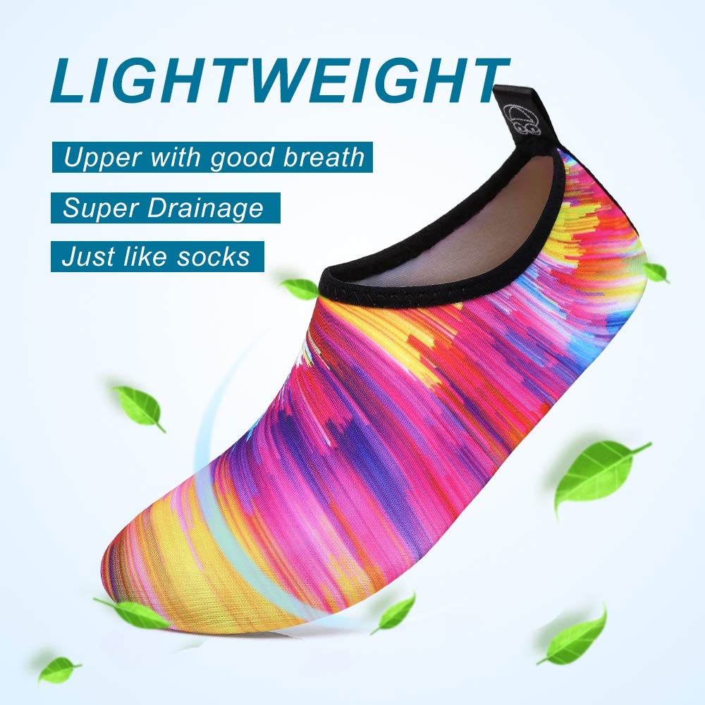 MET520 Men Women Water Shoes Quick-Dry Aqua Socks Barefoot Slip-on for Sport 12 