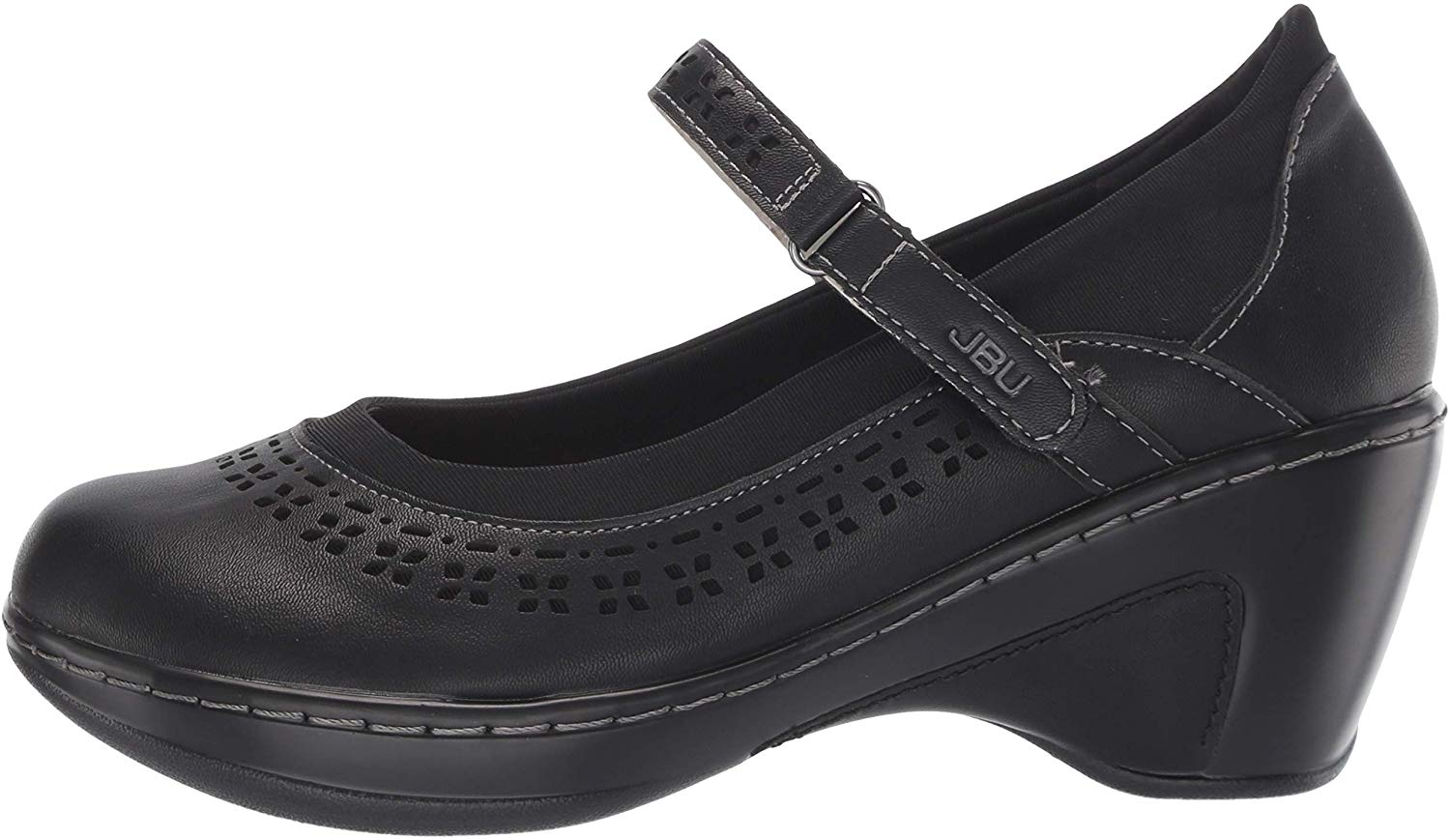 JBU Women's Shoes Carlton Pump Closed Toe Mary Jane Pumps, Black, Size