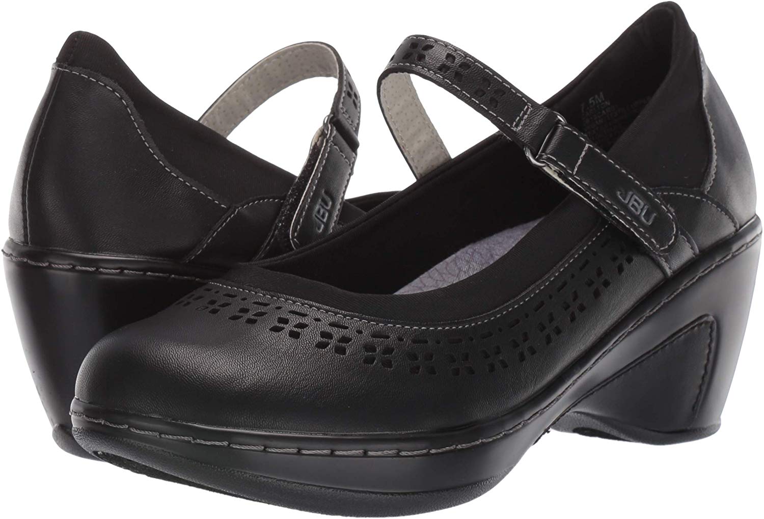 JBU Women's Shoes Carlton Pump Closed Toe Mary Jane Pumps, Black, Size ...