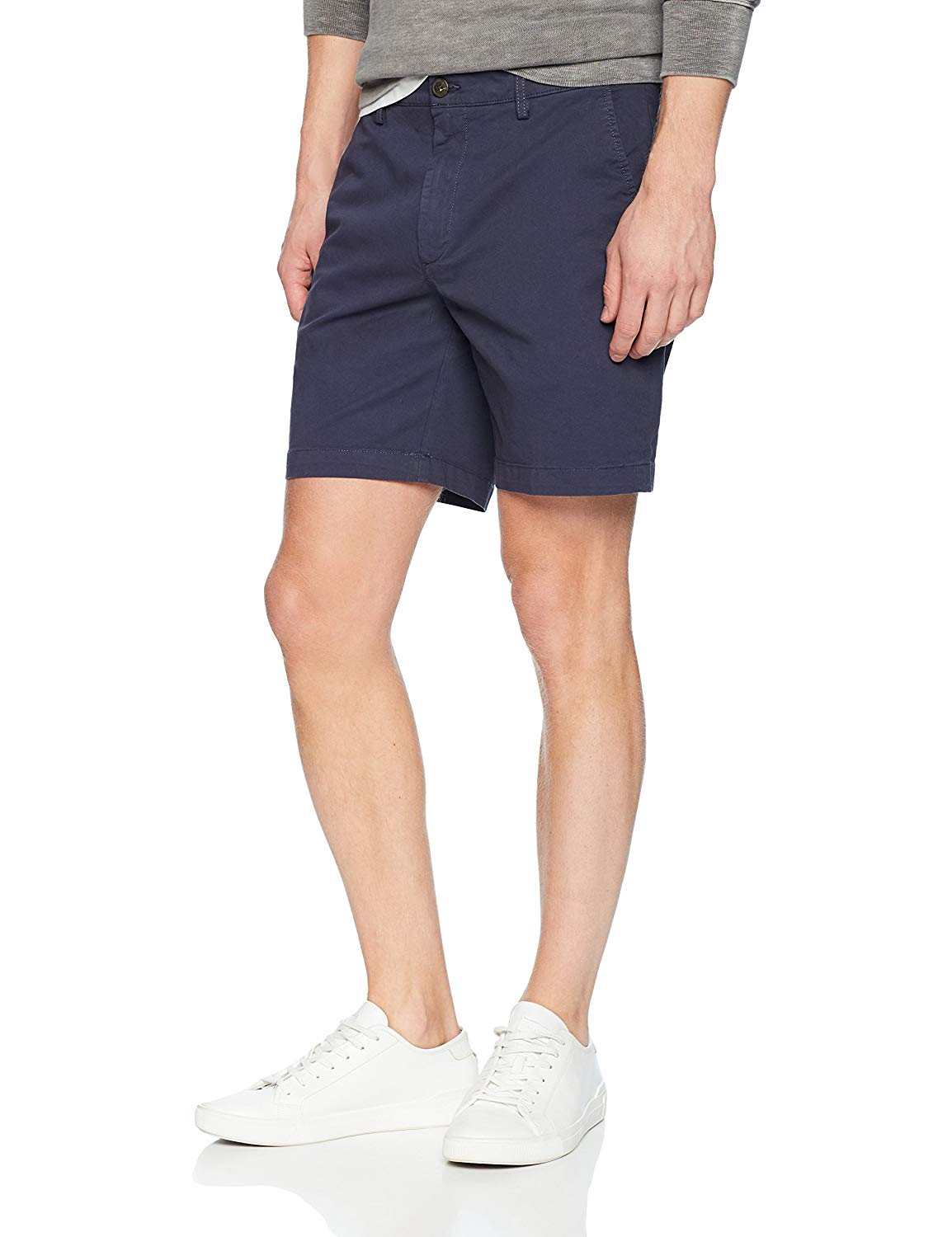 mens navy blue chino shorts