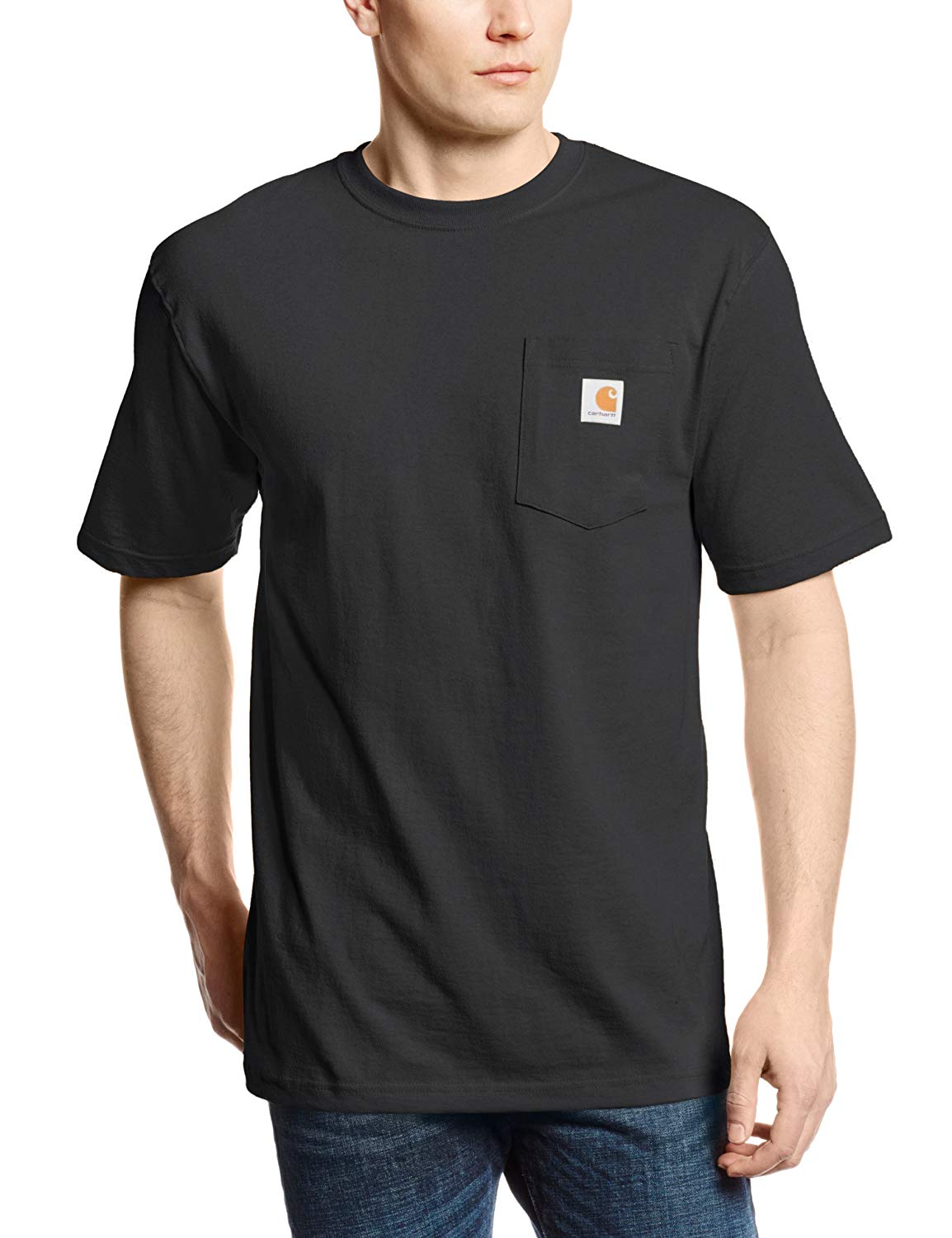 Carhartt Men's K87 Workwear Pocket Short Sleeve T-Shirt, Black, Size 3. ...