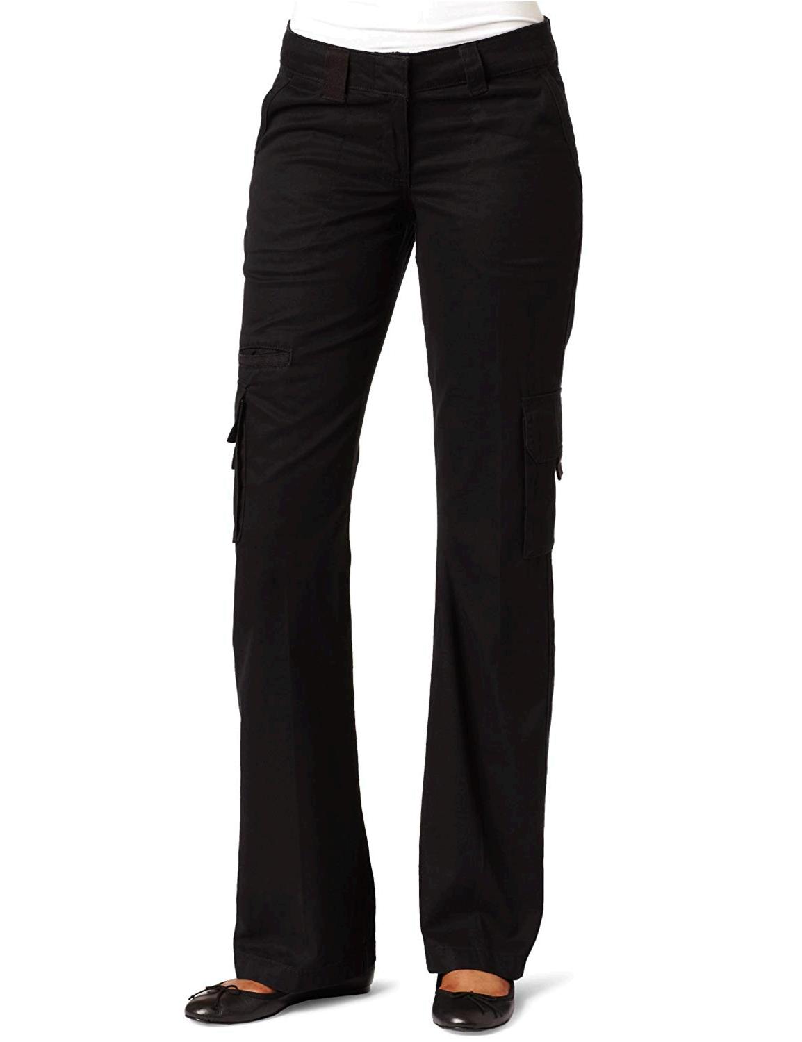 Dickies Women's Relaxed Cargo Pant Rinsed Black, Rinsed Black, Size 16. ...