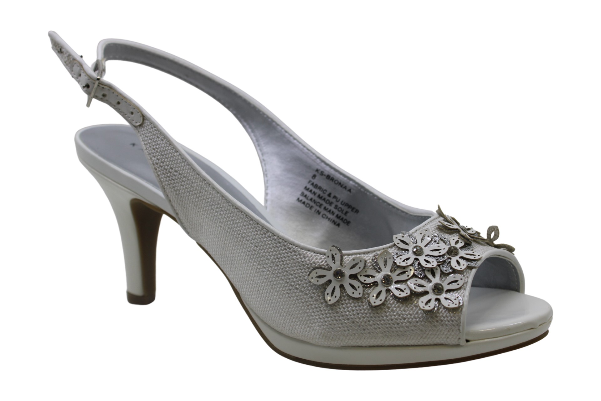 Karen Scott Women's Shoes Bronaa Peep Toe Special Occasion Mule, White ...