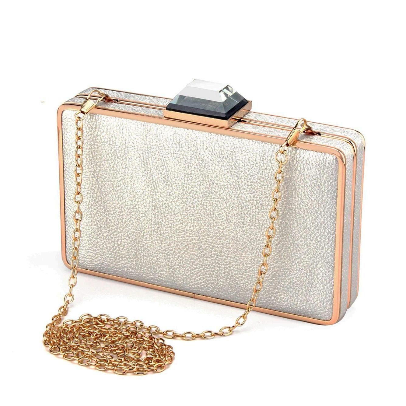 Clutch Purse Evening Bags For Women   Rhinestone Clutch Bags Wedding Party Purse Bridal Handbags Prom Bags Silver Bd9ff50e7314ef 