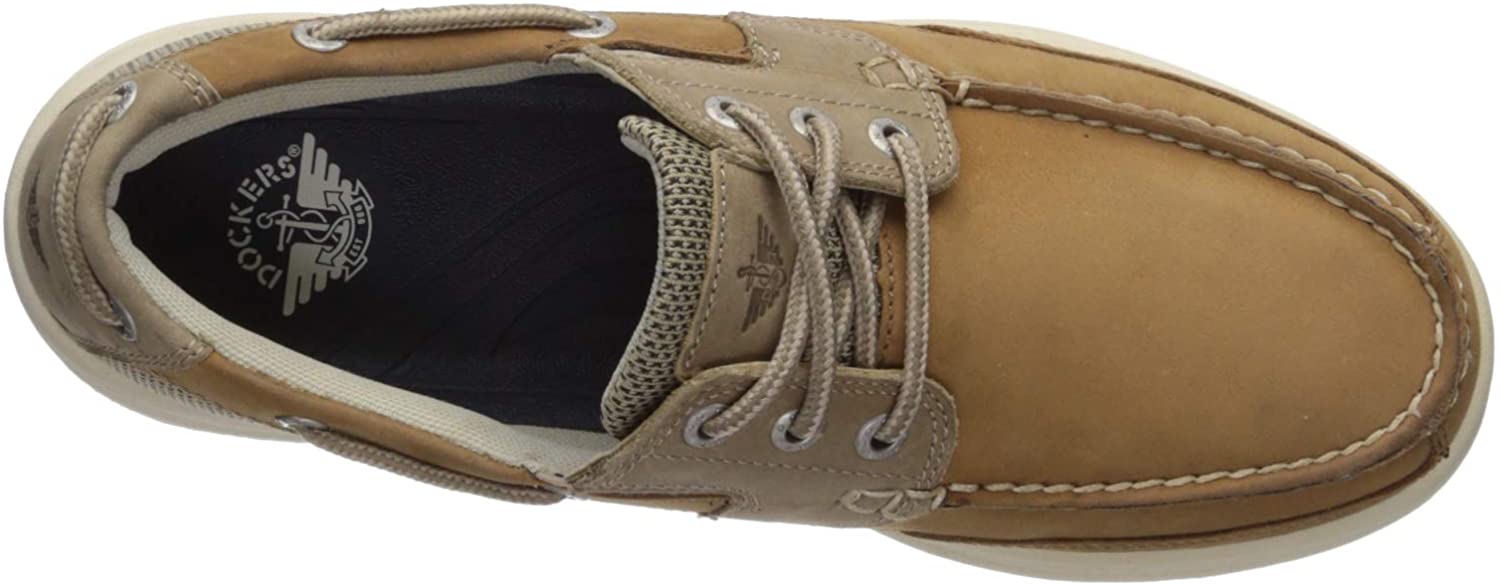 dockers mens beacon leather casual classic boat shoe with neverwet
