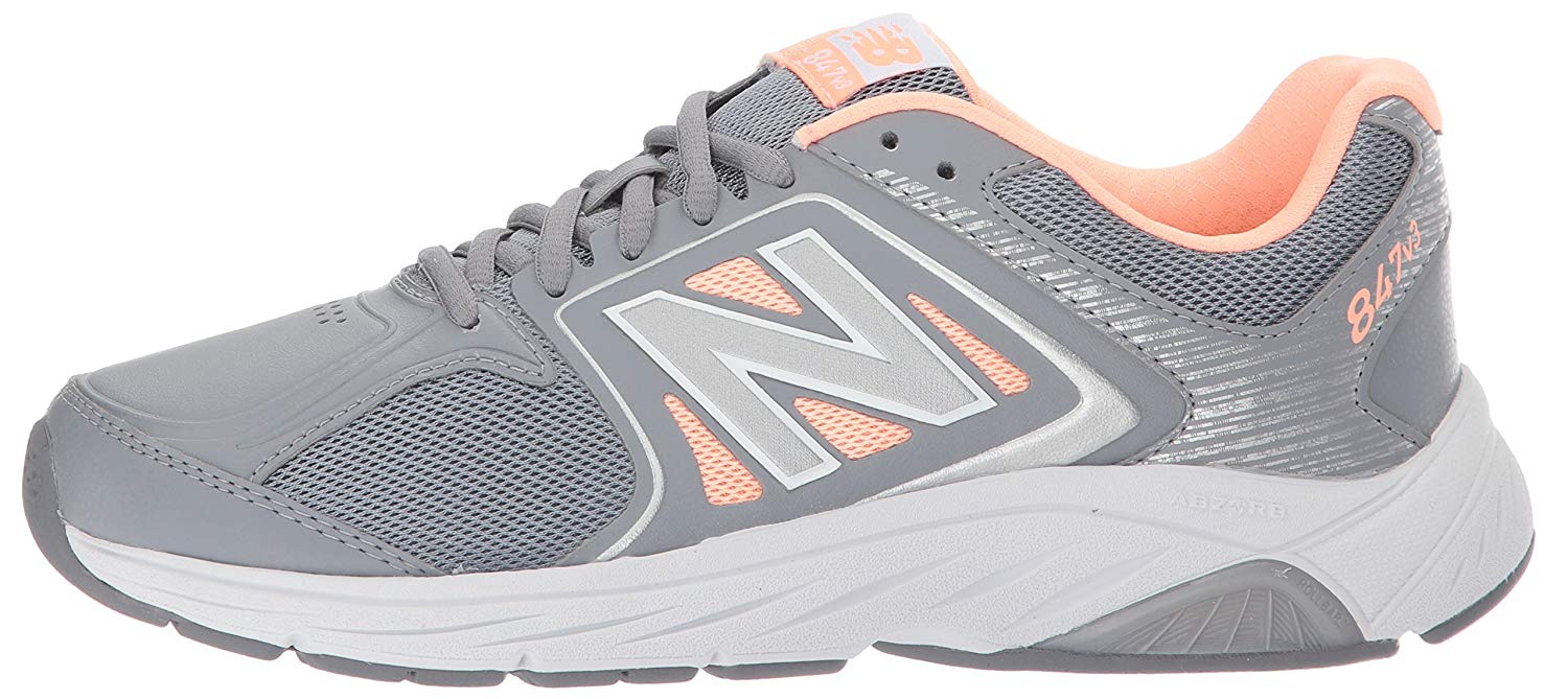 New Balance Womens WW847GY3 Low Top Lace Up Running, Grey/Pink, Size 13 ...