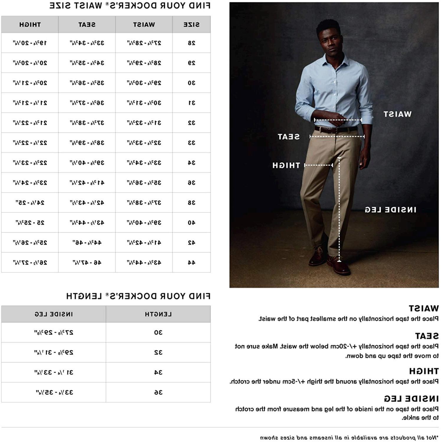 Dockers Men's Straight Fit Signature Khaki Lux Cotton, Tan, Size 32W x