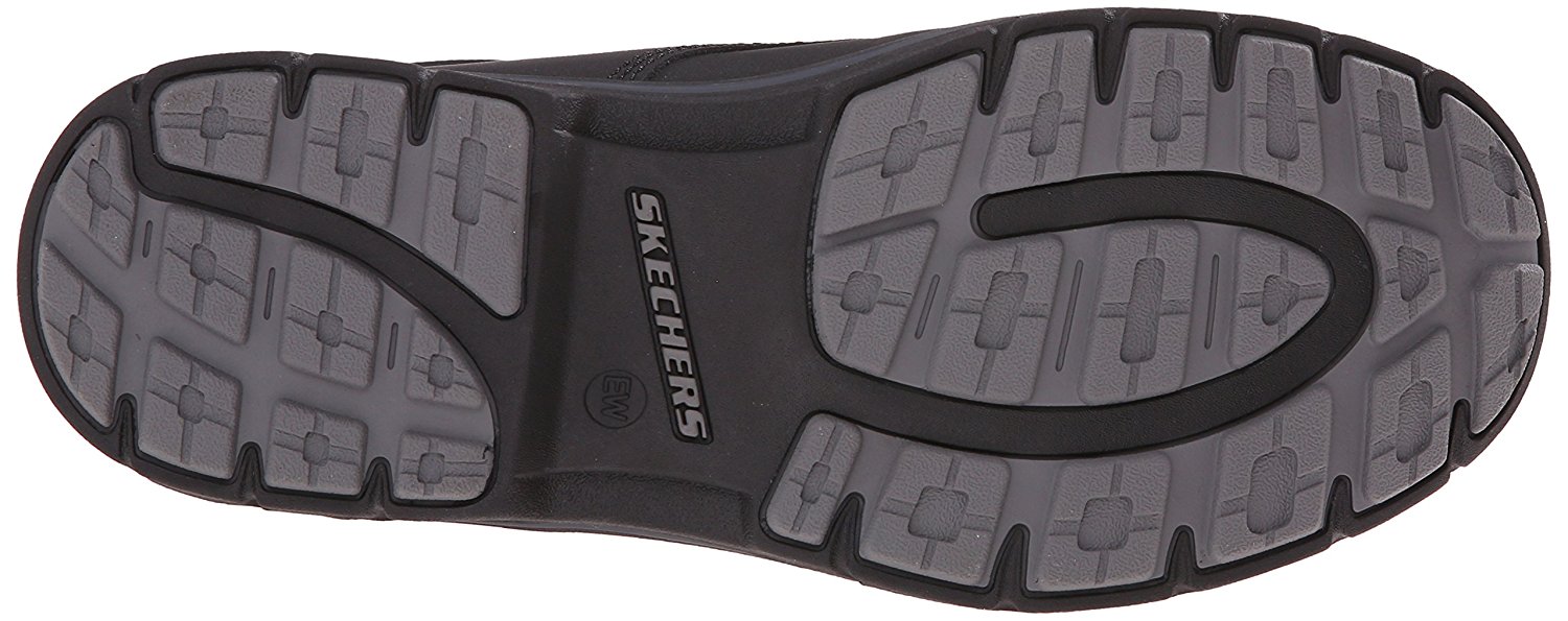 black skechers lace up trainers