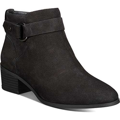 Giani Bernini Womens Putneyy Leather Heeled Ankle Boots, Black Leather ...