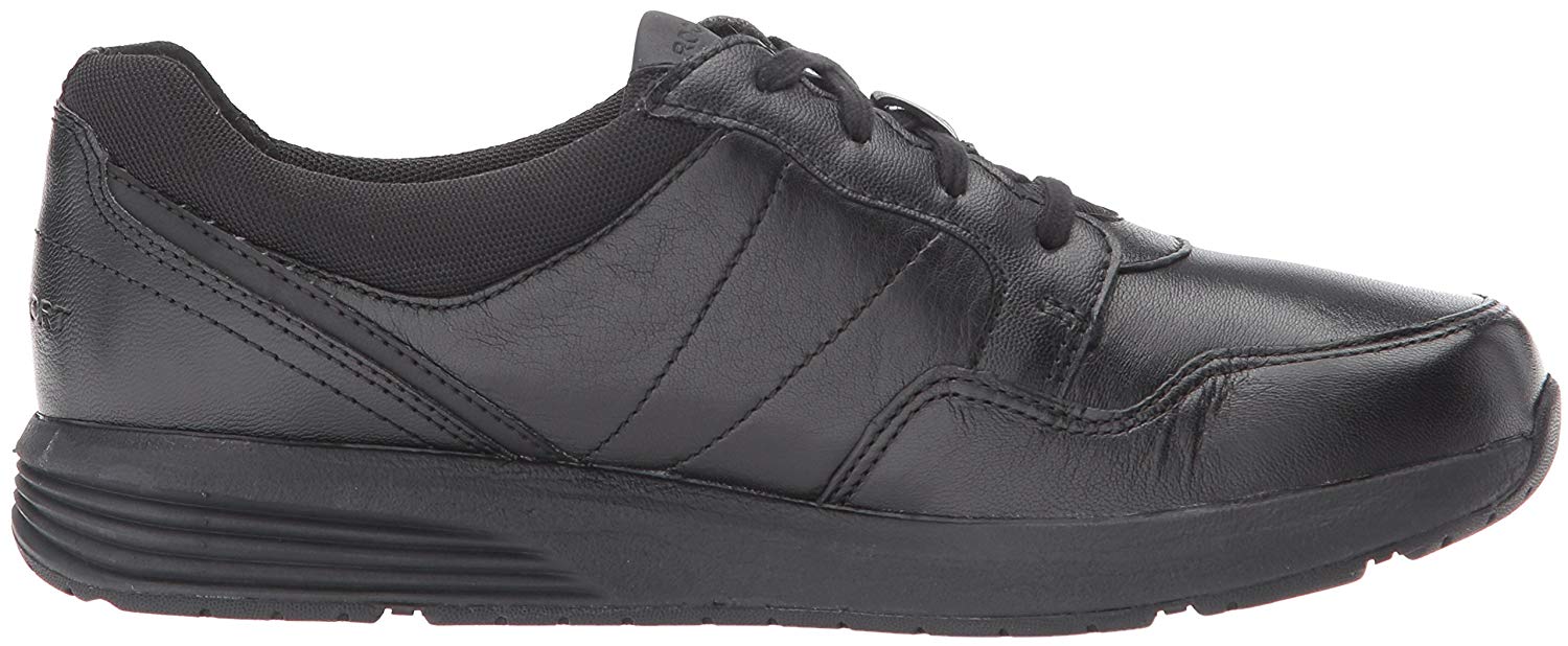 Rockport Womens tie Leather Low Top Lace Up Walking Shoes, Black, Size ...