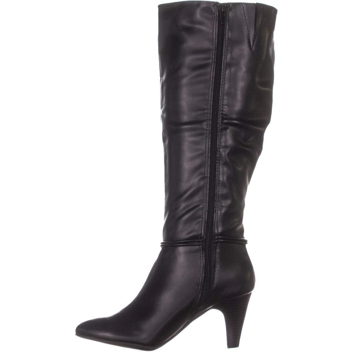 Karen Scott Womens WC Hollee Almond Toe Knee High Fashion Boots, Black ...