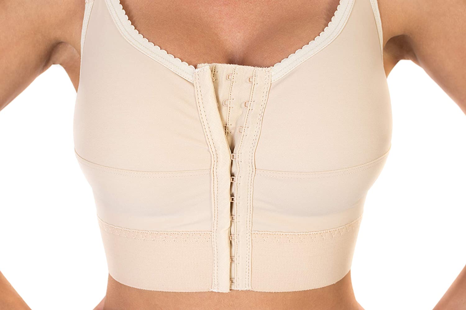 post surgery compression bra front closure