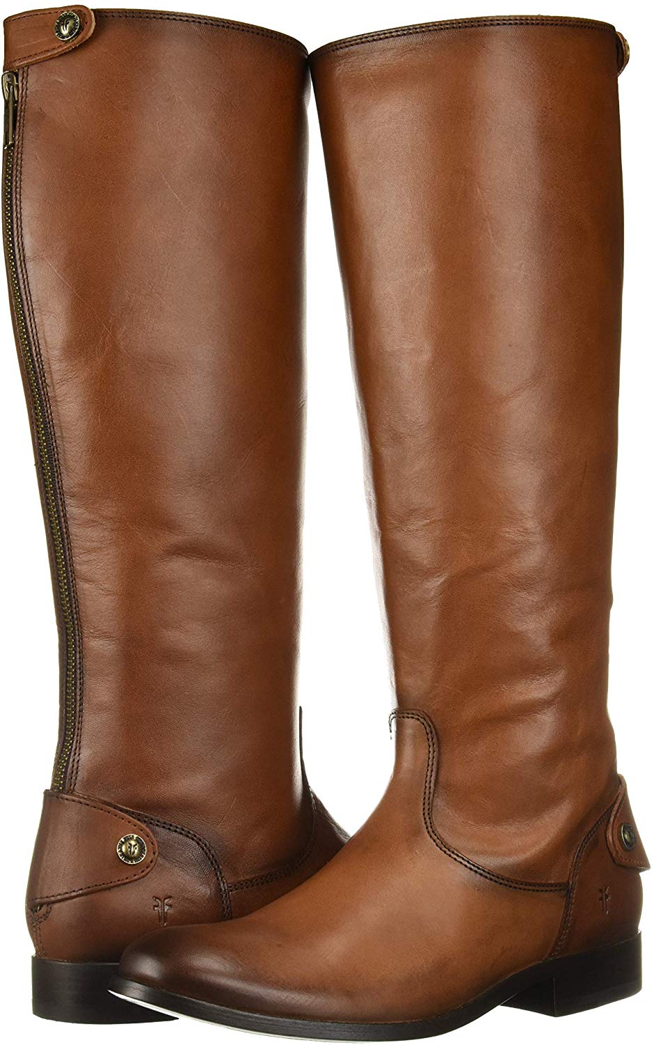 Frye Women's Melissa Button Back Zip Knee High Boot, Cognac Extended, Size 10.0 190918112190 eBay