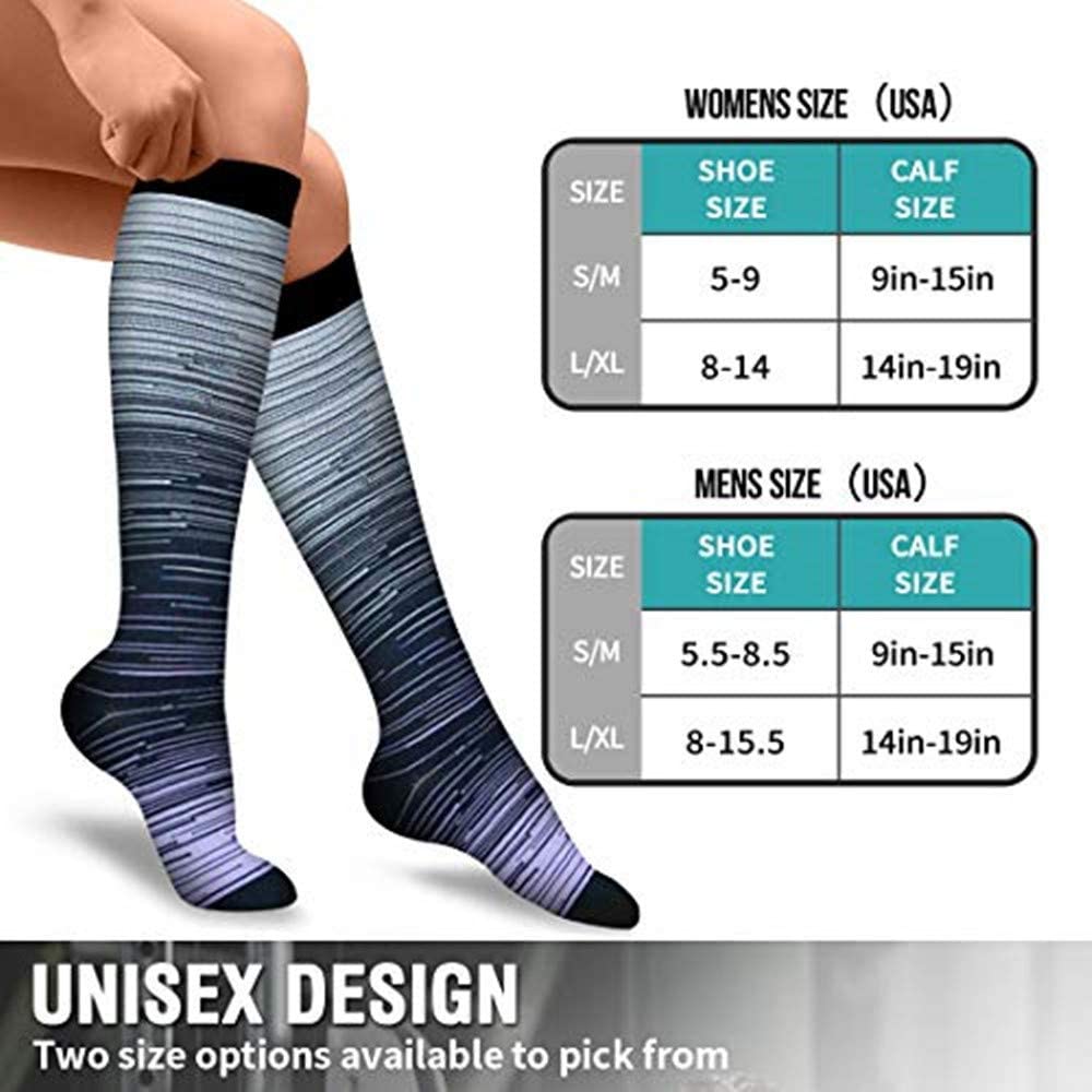 Copper Compression Socks Women & Men(6 Pairs) - Best for, B-assorted7 ...