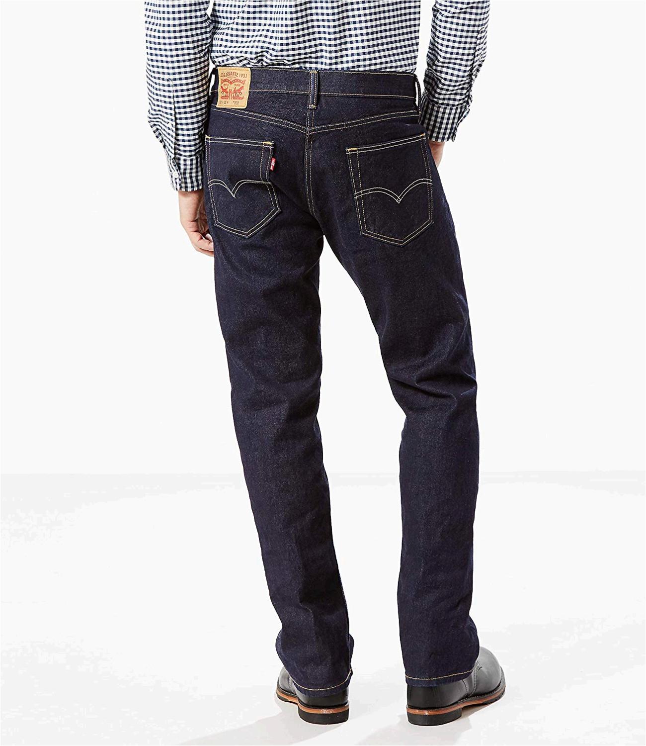 Levi's Men's 505 Regular Fit Jean, Rinse - Stretch, 44 32, Blue, Size
