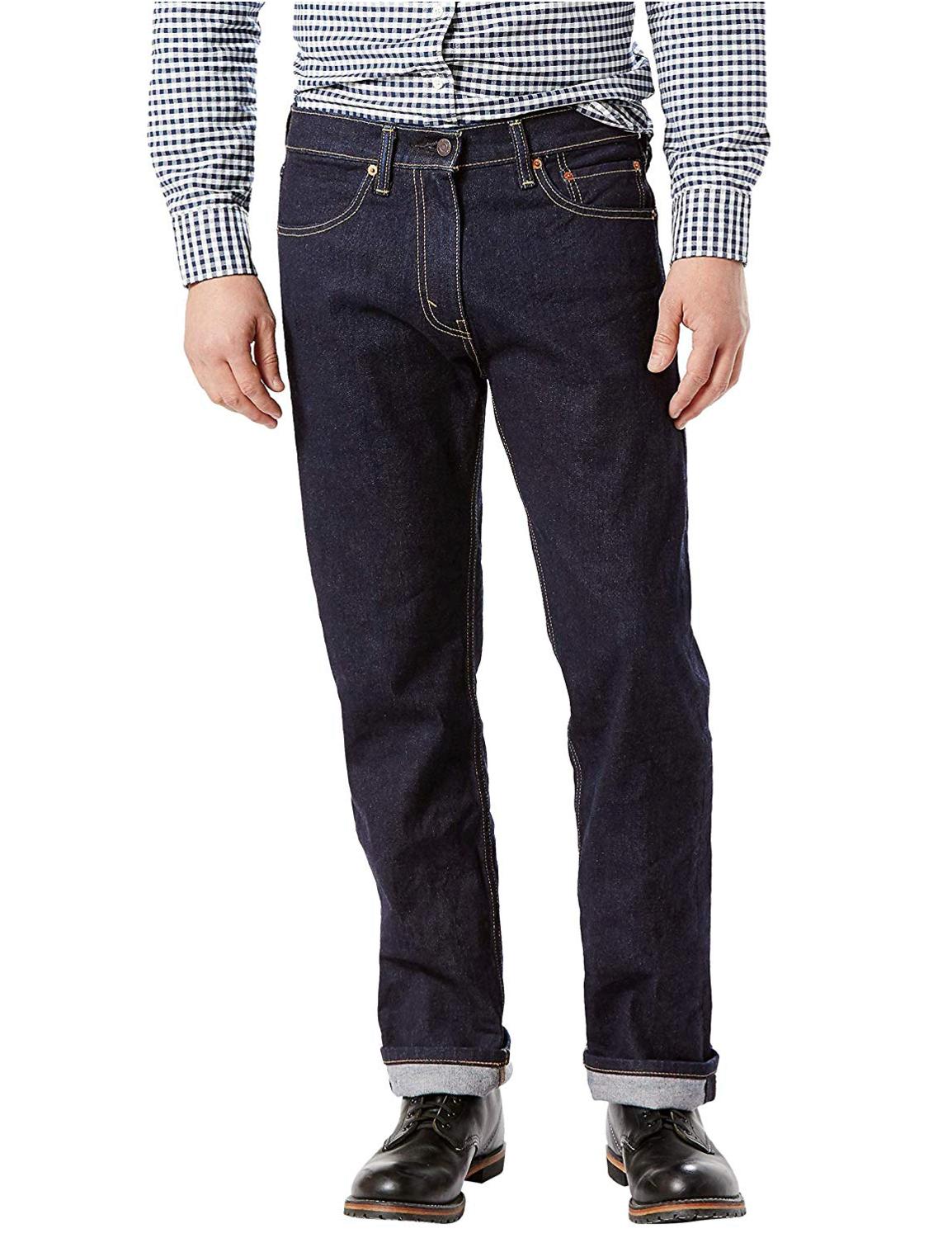 Levi's Men's 505 Regular Fit Jean, Rinse - Stretch, 44 32, Blue, Size ...