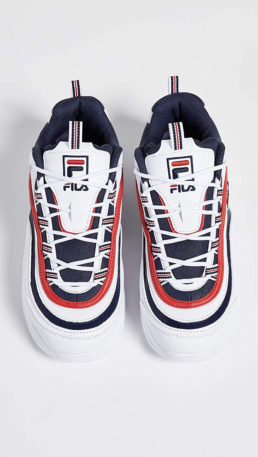 fila brand print lace up shoes