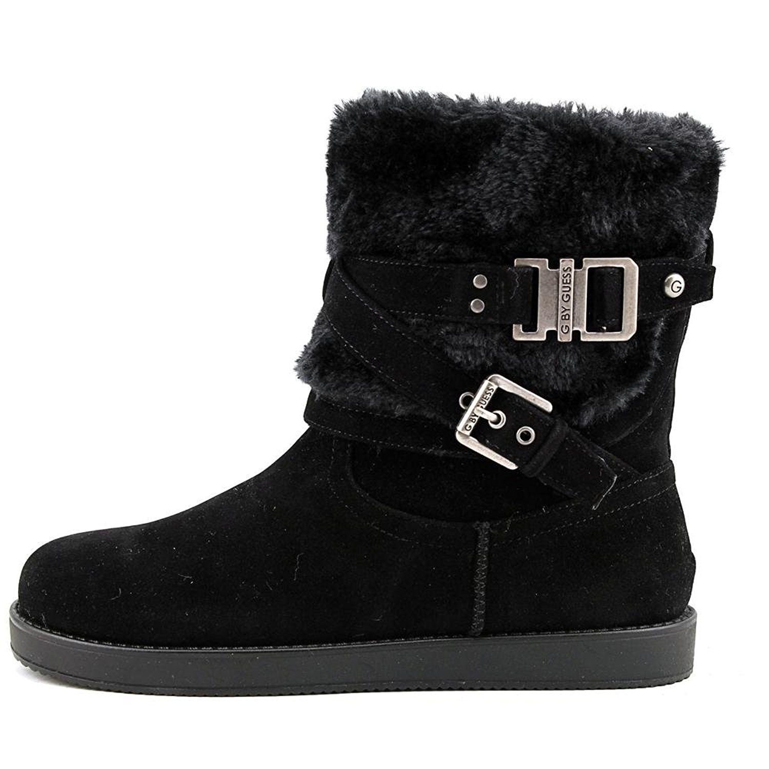 G by Guess Womens AZZIE Faux Fur Round Toe MidCalf Rainboots Black Size 8.0 d G by Guess Womens AZZIE Faux Fur Round Toe MidCalf Rainboots Black Size 8.0 d