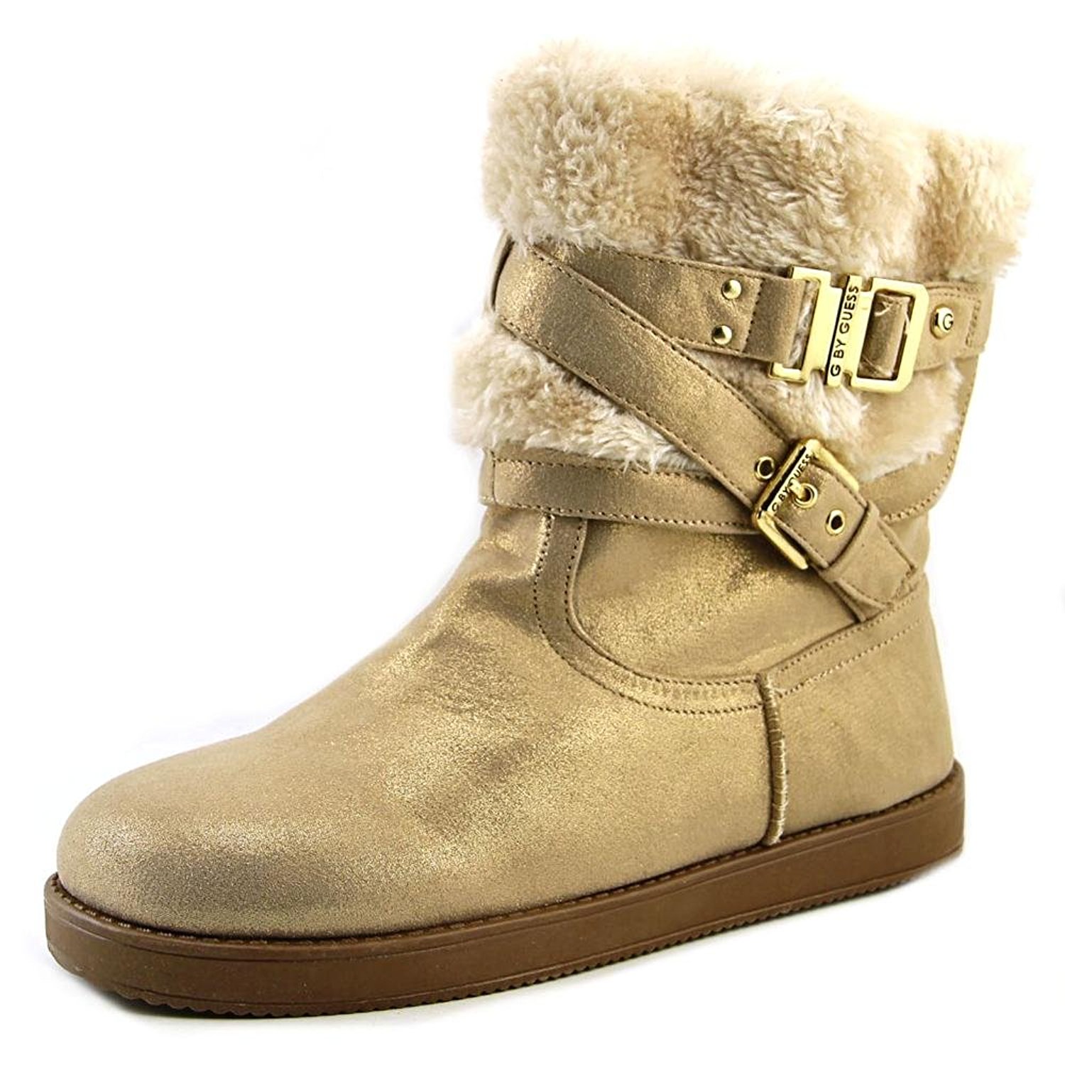 G by Guess Womens AZZIE Faux Fur Round Toe MidCalf Gold Multi Size 7.0 DRiN G by Guess Womens AZZIE Faux Fur Round Toe MidCalf Gold Multi Size 7.0 DRiN