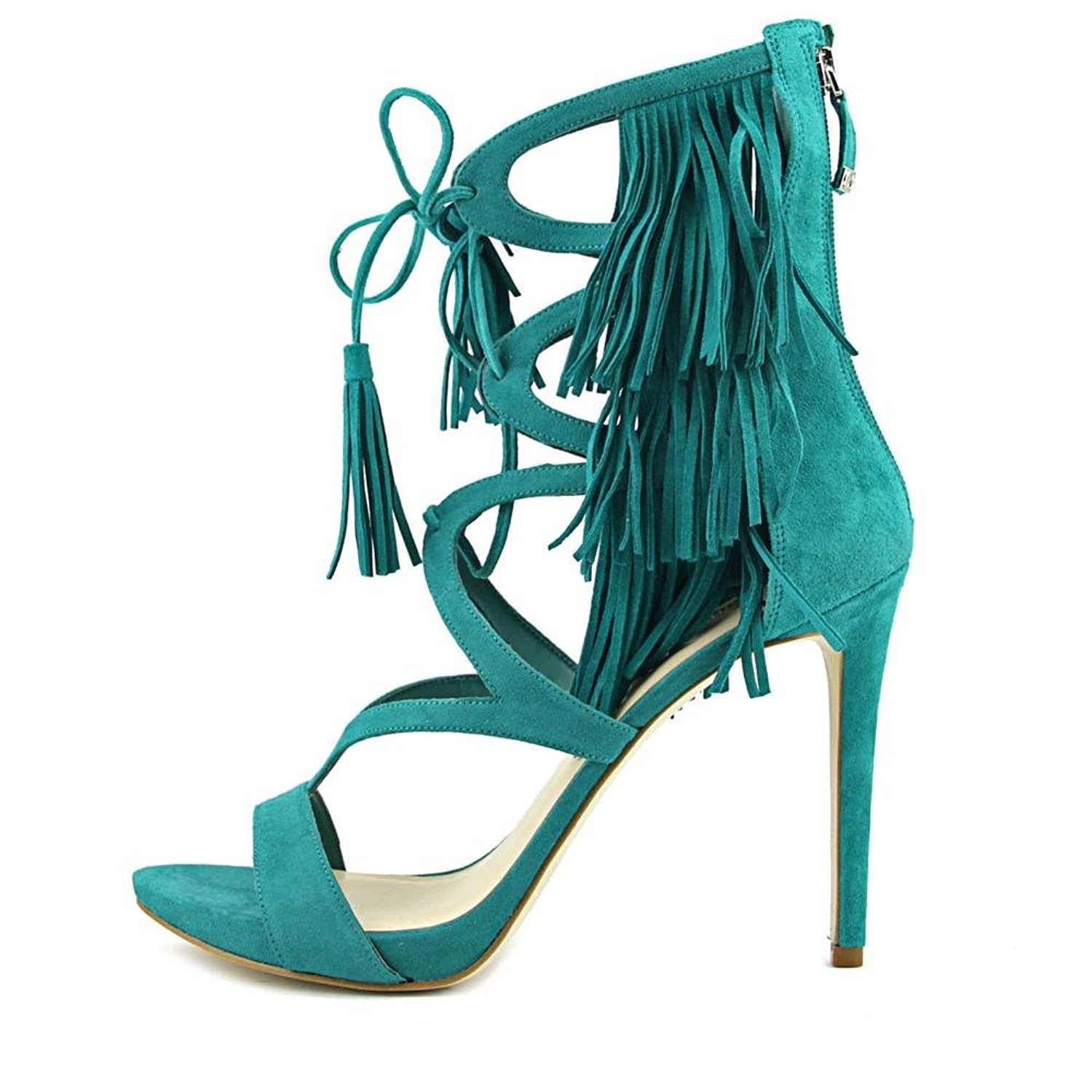 Guess Pro linea donna Sandali con tacco in pelle scamosciata verde 5.5 US/3.5 UK Guess Pro linea donna Sandali con tacco in pelle scamosciata verde 5.5 US/3.5 UK