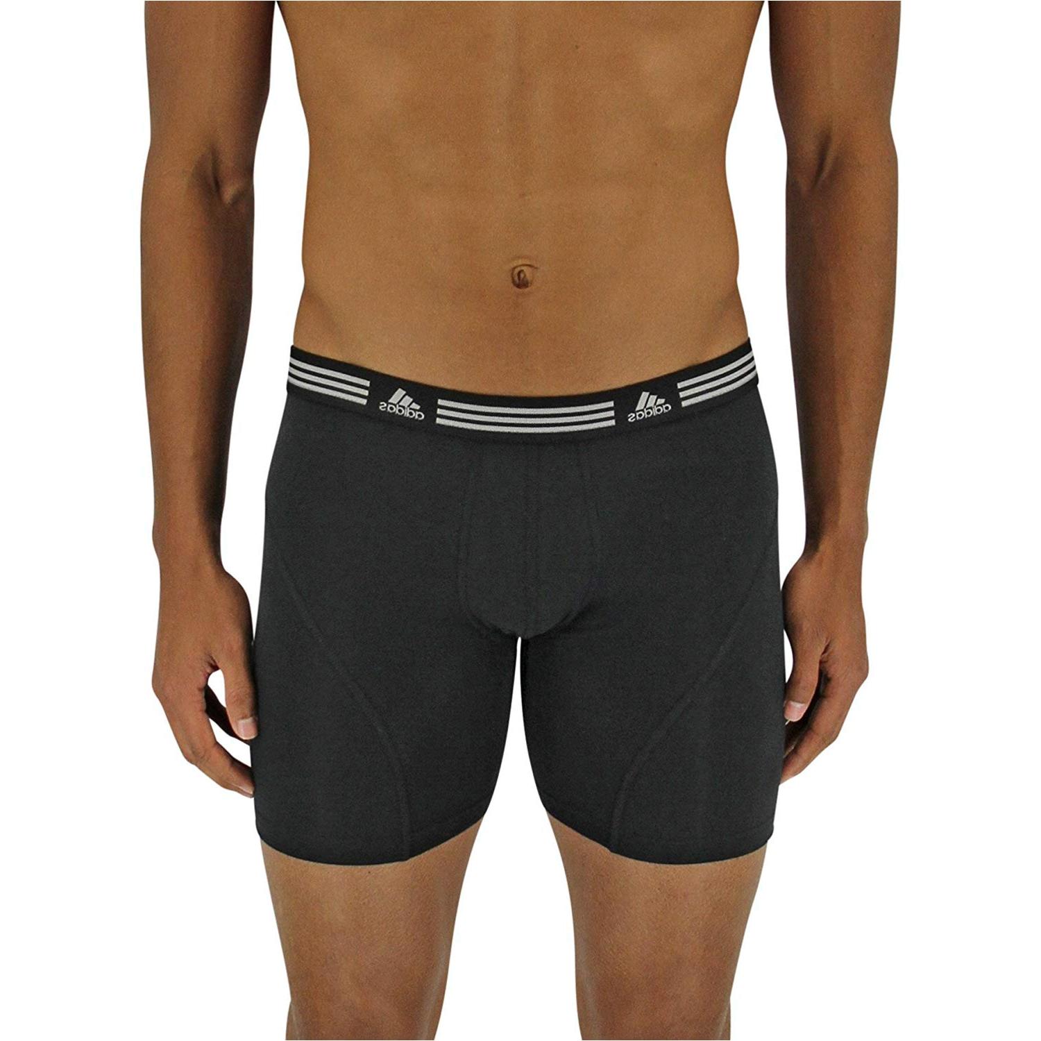 adidas Men's Athletic Stretch Boxer Brief Underwear, Black, Size X ...