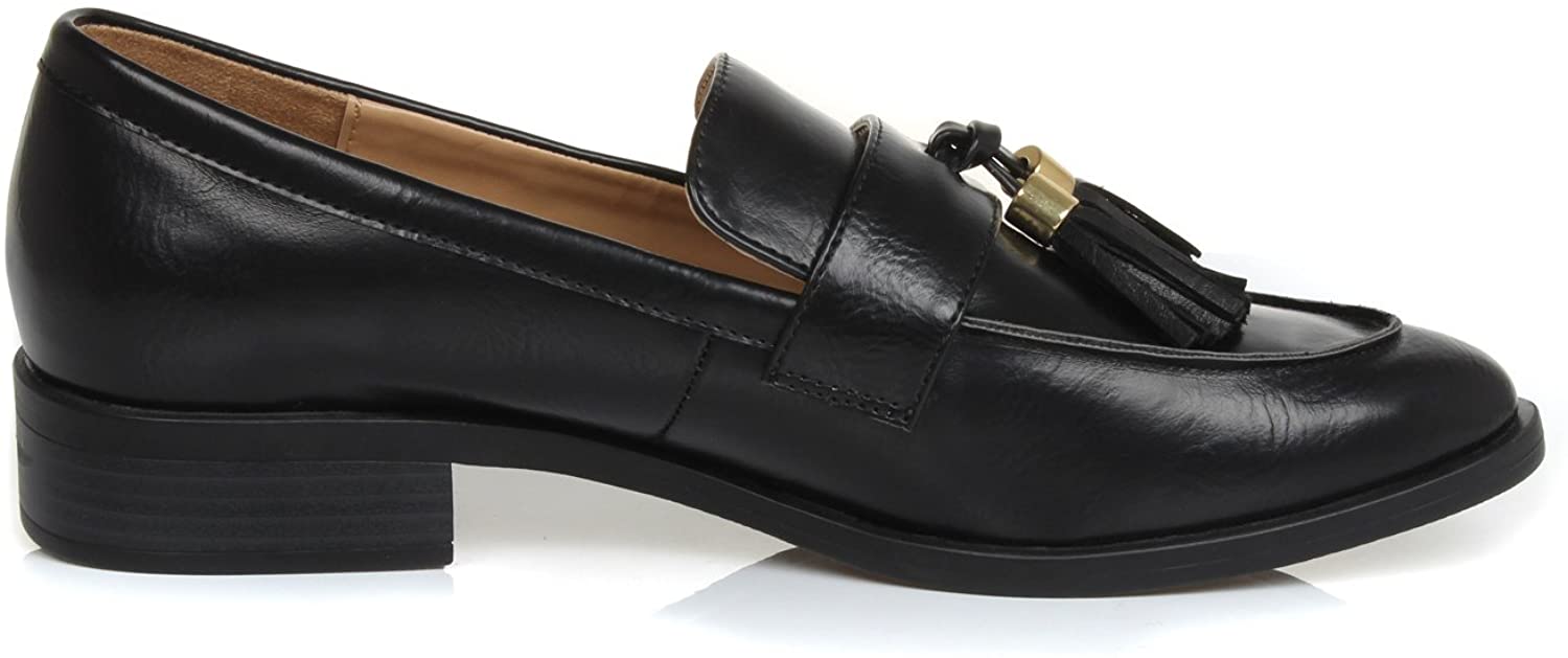 DUNION Women�s Shoes Brandon Chain Leather Closed Toe