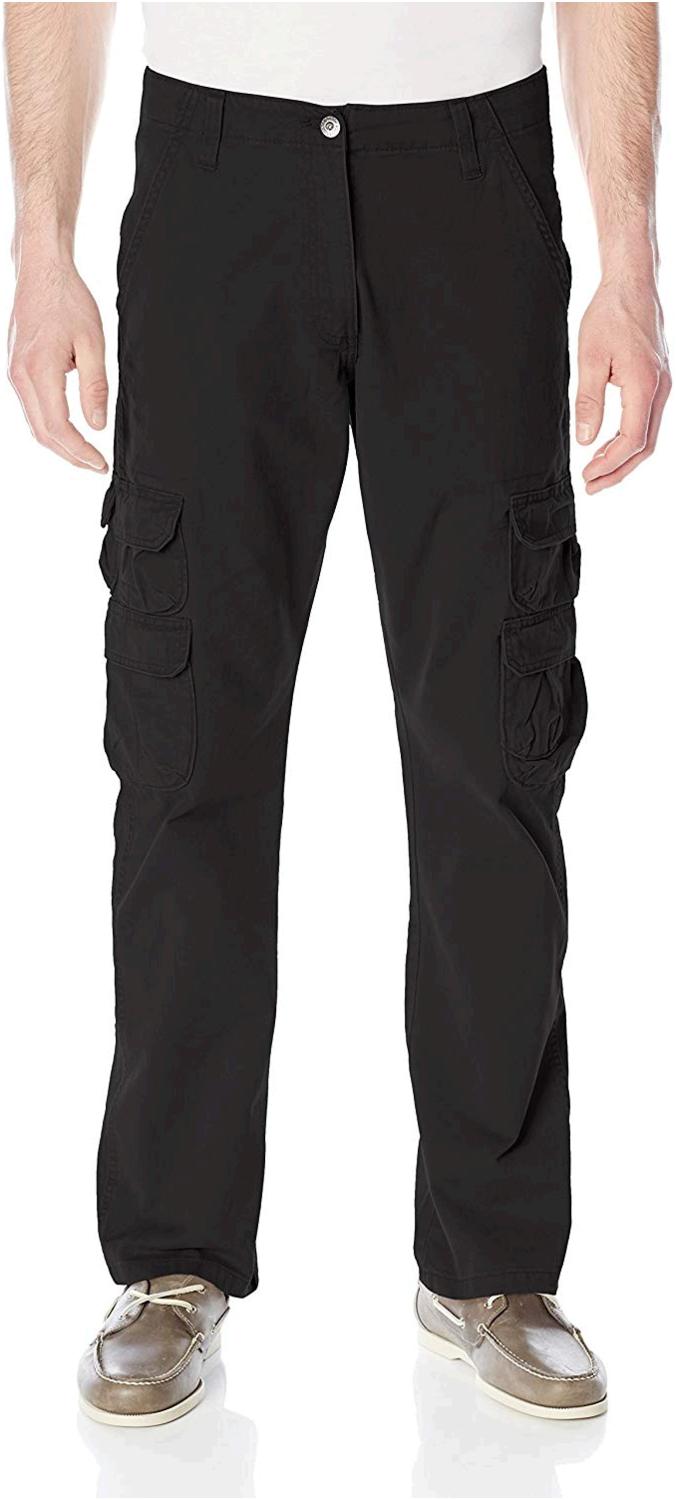 Wrangler Authentics Men's Premium Twill Cargo Pant,, Black, Size 36W x ...