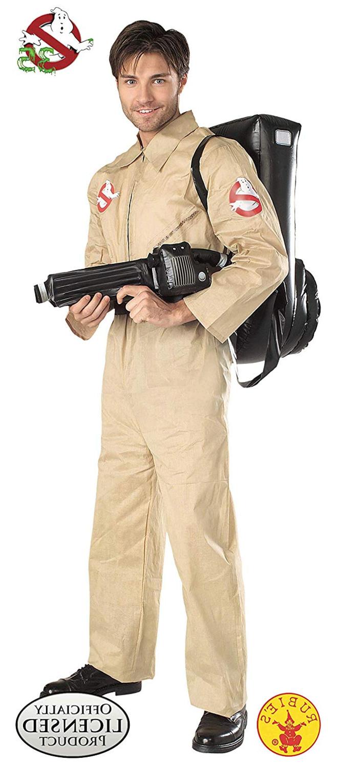 Ghostbusters Costume With Inflatable Backpack, Tan, Adult, Tan, Size ...