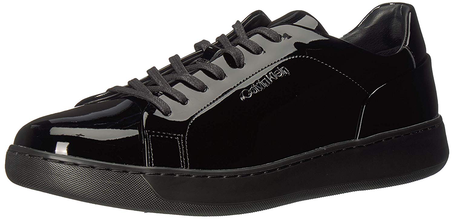 Calvin Klein Men's Fuego Sneaker, Black Leather, Size 9.5 jQxk | eBay