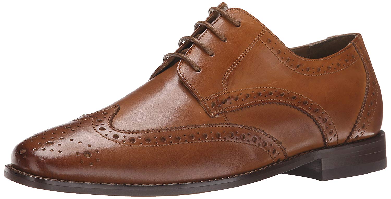 Florsheim Men's Montinaro Wingtip Dress Shoe Lace Up, Saddle Tan, Size ...