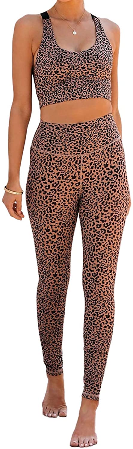 leopard print workout set