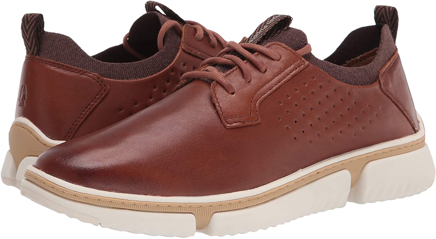 Hush Puppies Men's Bennet Plain Toe Oxford Sneaker, Cognac Leather ...