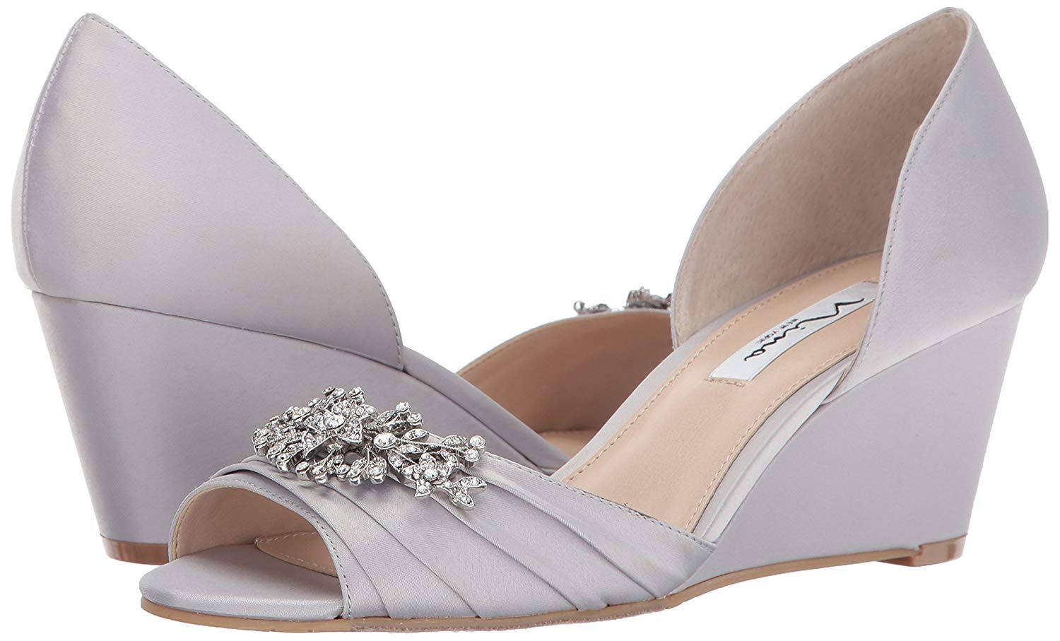 nina emiko embellished evening wedges